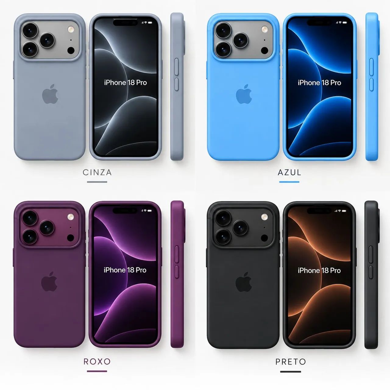 Capa  Case iPhone 18 Pro Cores - Foto 2
