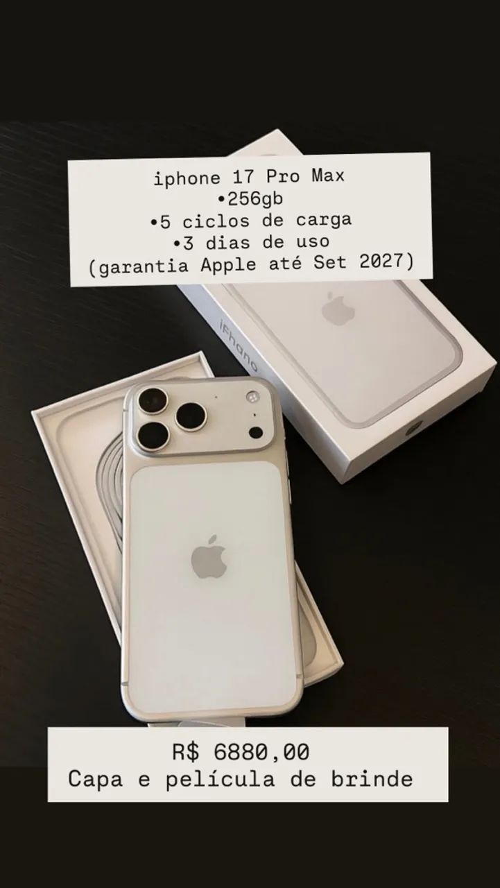iphone 17 Pro Max 256gb - 02 ciclos