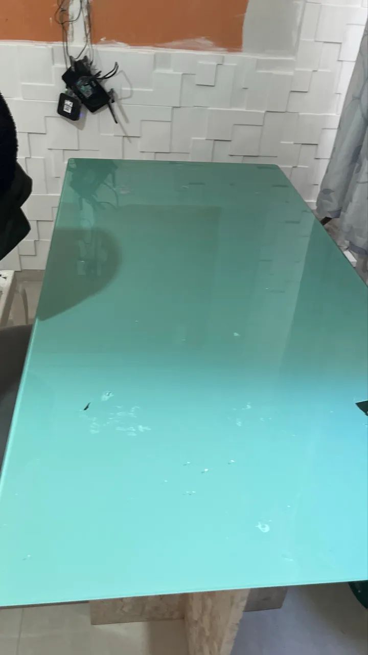 Mesa de vidro com os pés de mármore - Foto 4