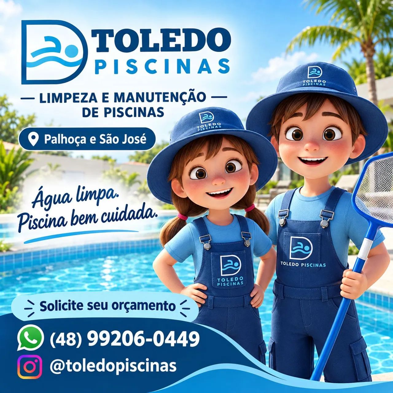 Limpeza e manutenção de piscinas 