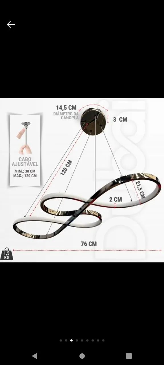 Lustre em led  - Foto 3