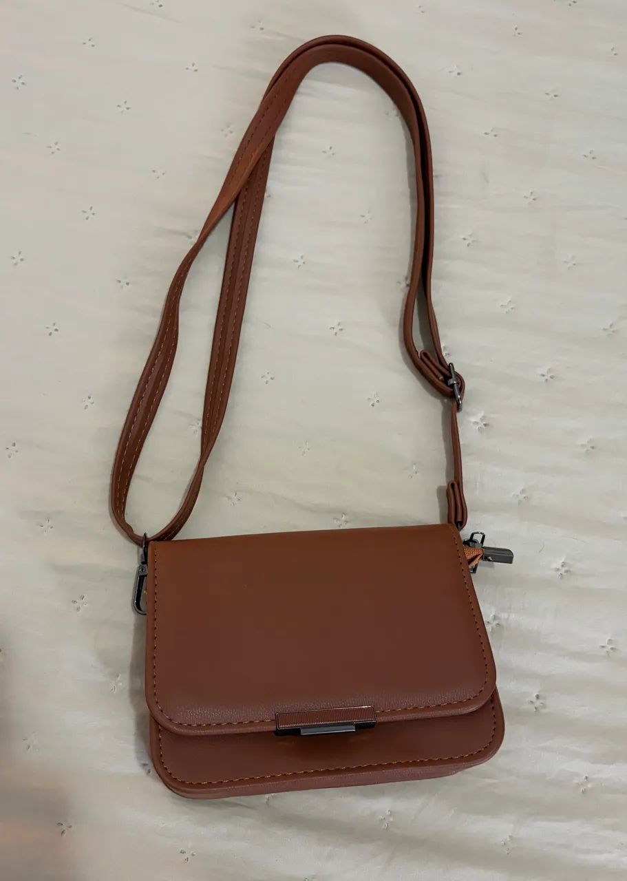 Bolsa marrom pequena  - Foto 3