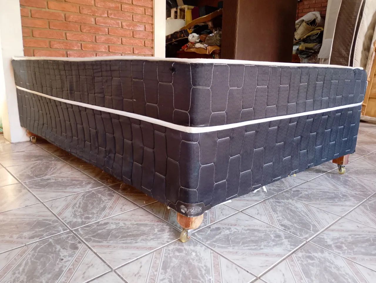 Cama Casal + Colchão de Molas 19cm #ENTREGAMOS - Foto 2