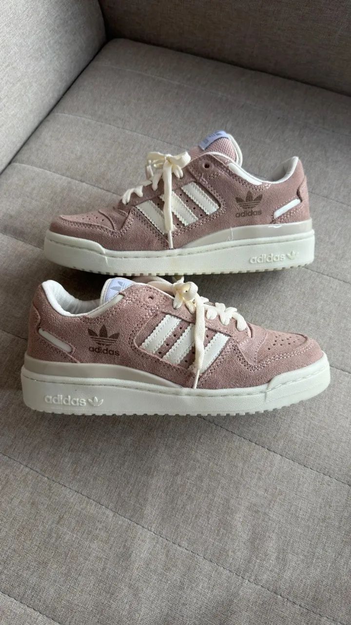 Tenis Adidas fórum low Couro Rose pérola  - Foto 5