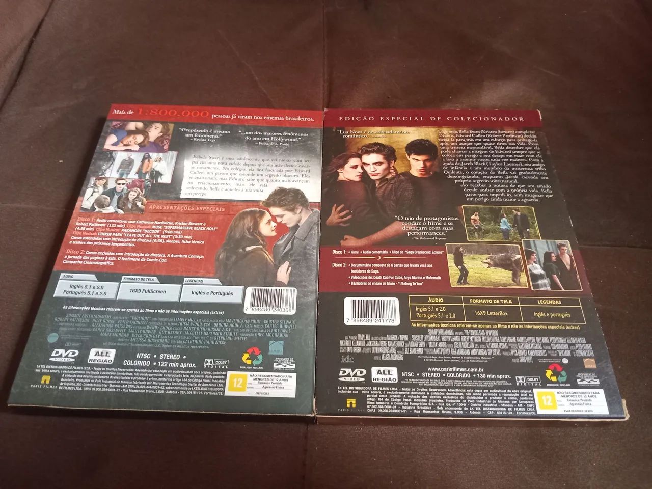 DVDS CREPÚSCULO E LUA NOVA EDIÇÃO ESPECIAL DE COLECIONADOR EM EXCELENTE ESTADO  - Foto 2