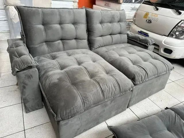 Sofá Retrátil e Reclinável Alaska 2,40 m   Novo   Pronta Entrega - Foto 2
