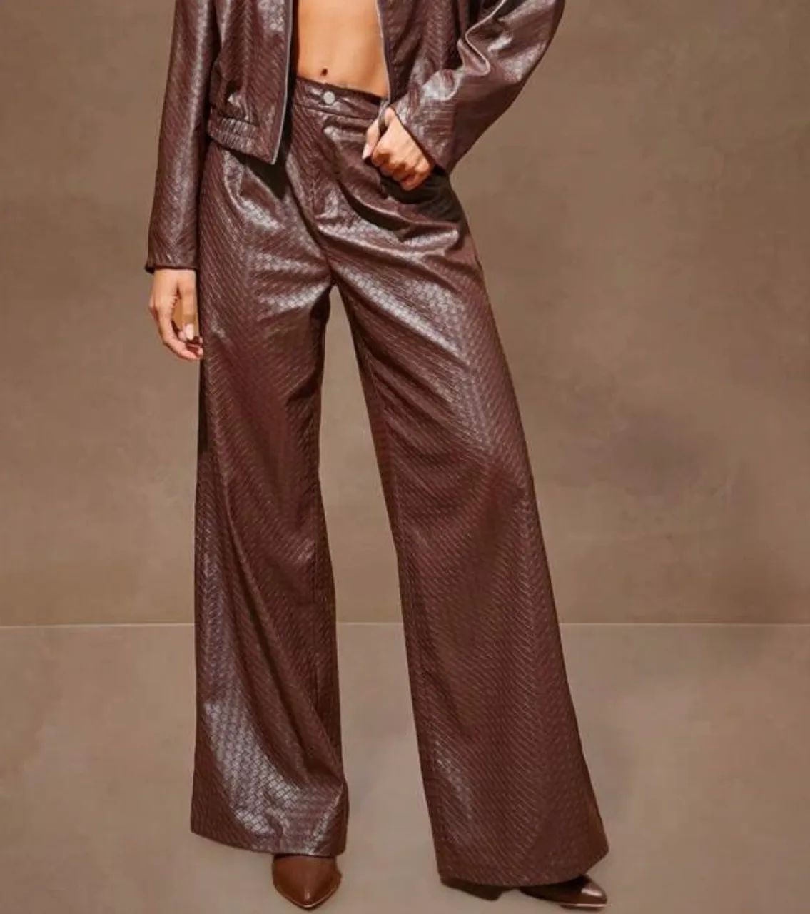 Calça couro 