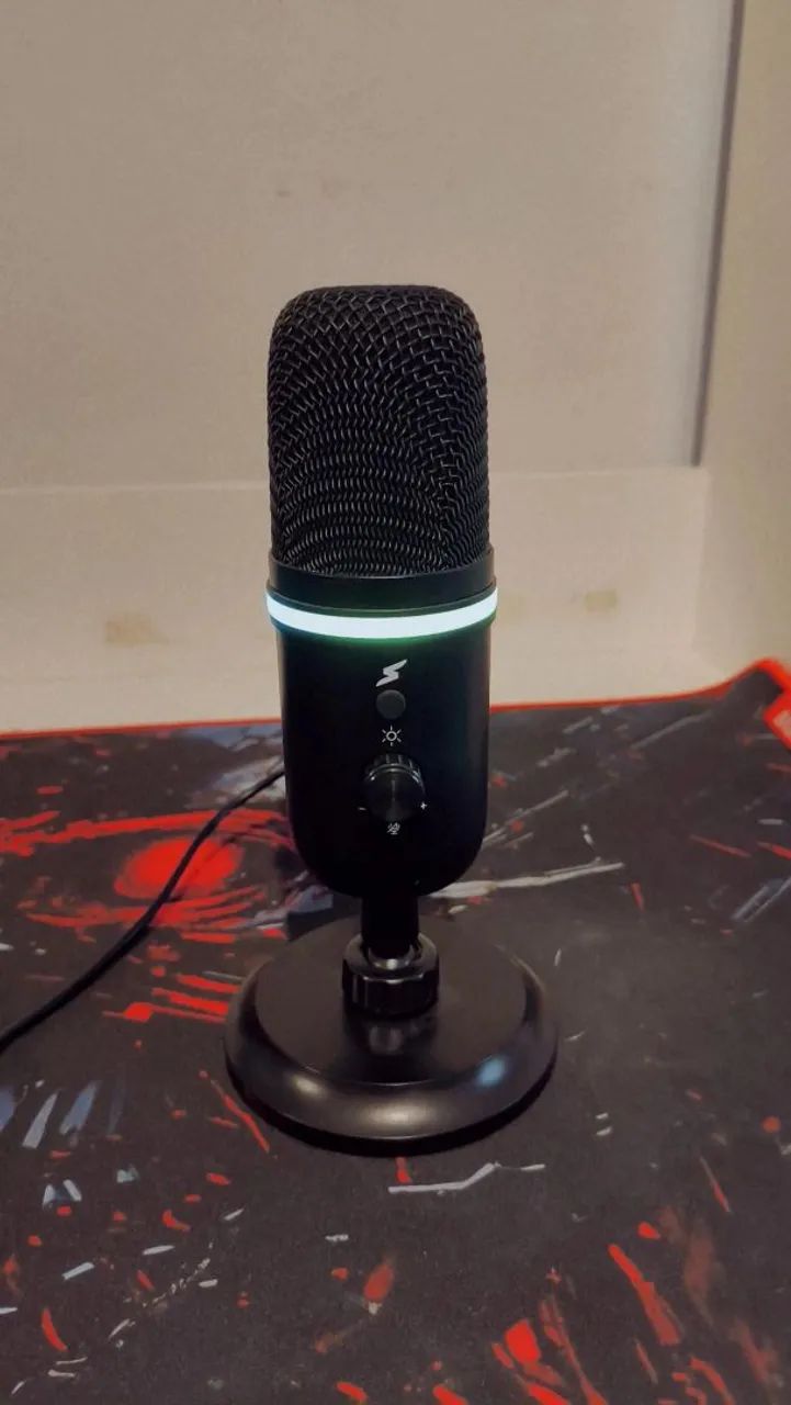 Microfone Gamer SuperFrame Voice RGB USB Black - Foto 2