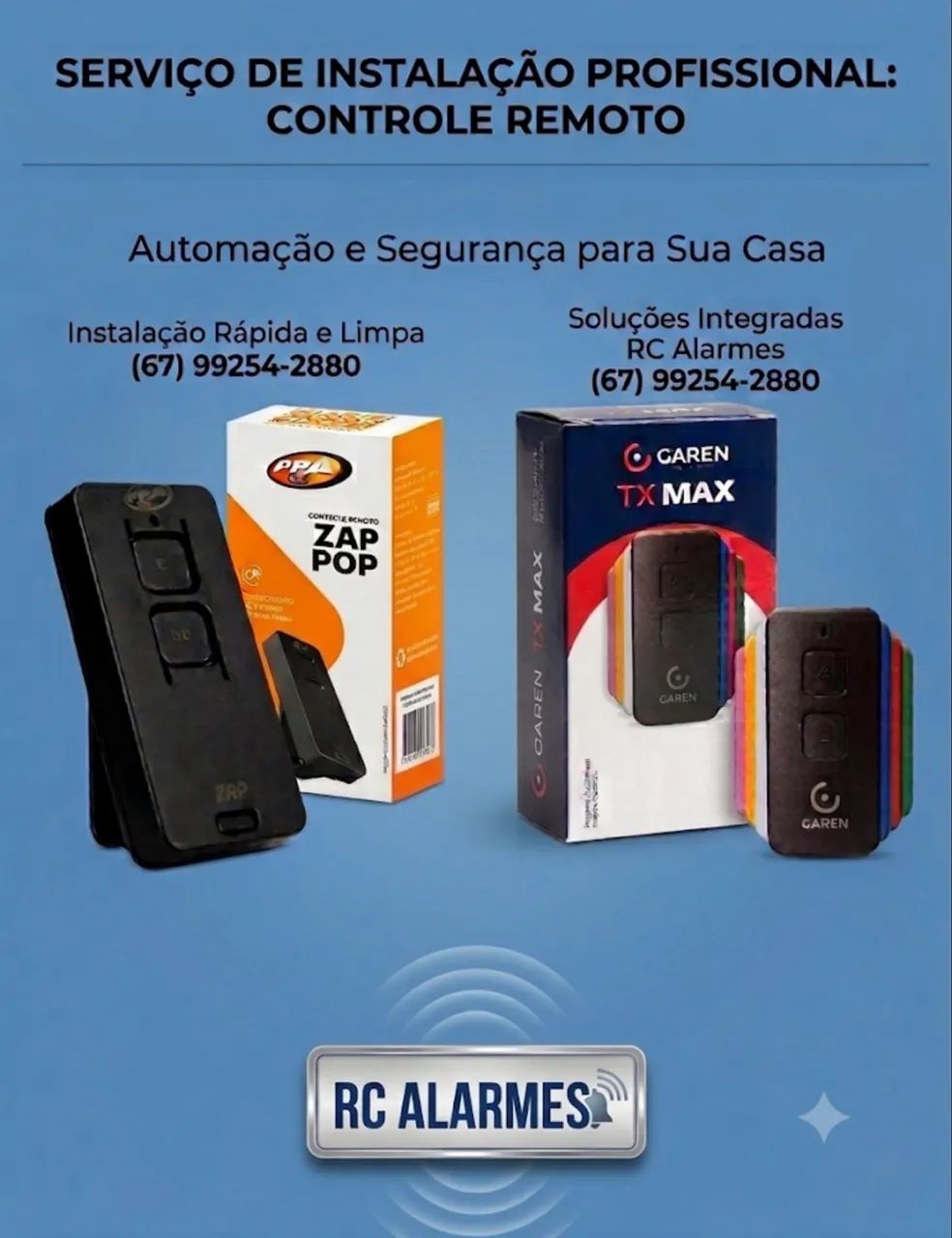 Controles para portão eletrônico 