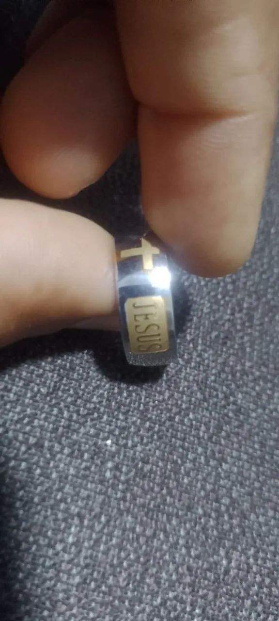 Vendo aneis  de aço inox com mensagem cristã  - Foto 2