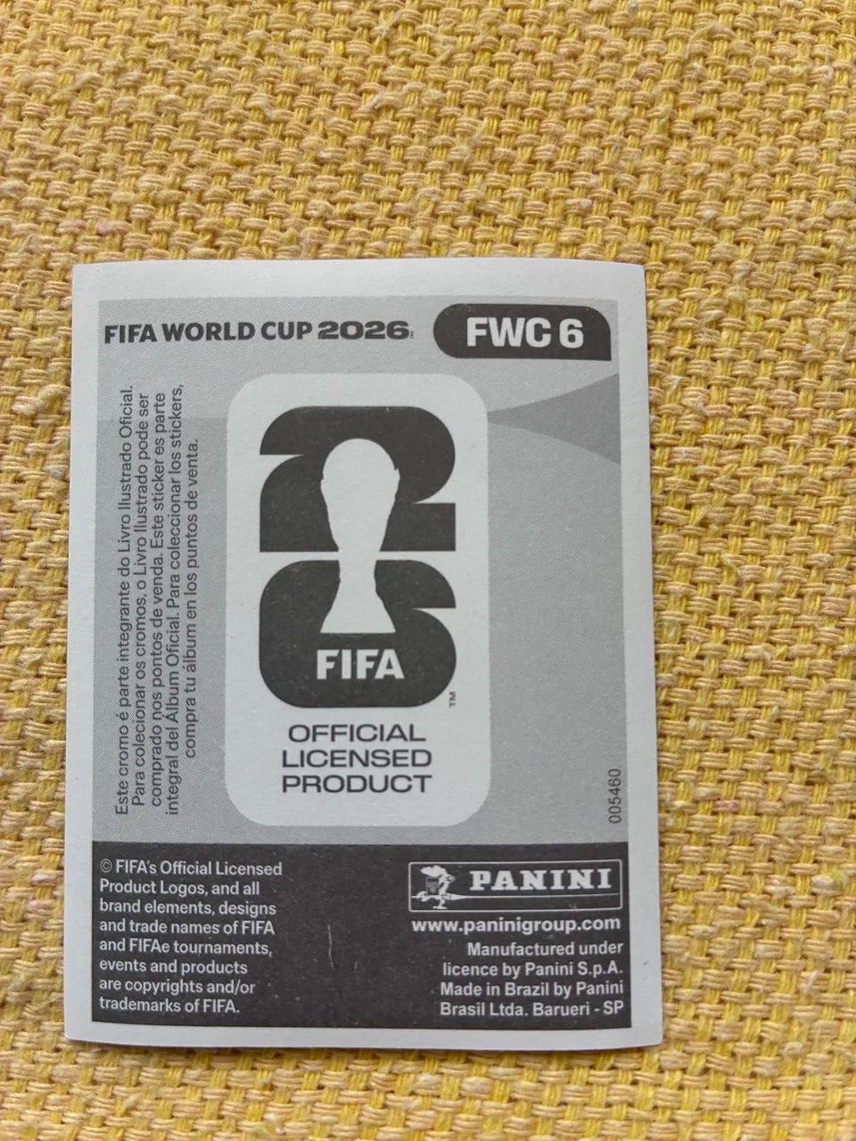 FIGURINHA DA COPA TAÇA VERMELHA FWC 6 - Foto 2