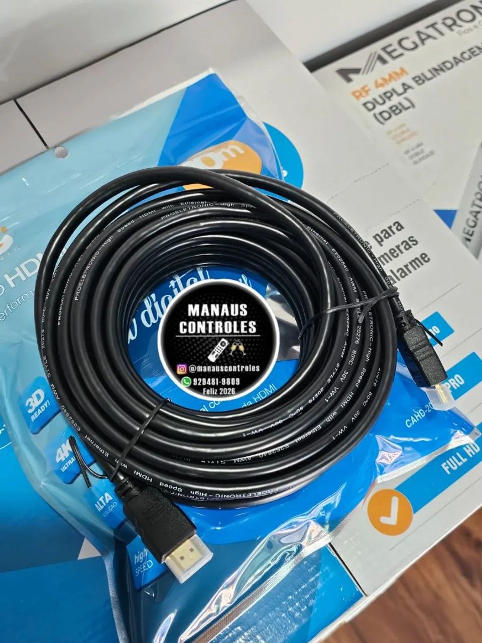 Cabo HDMI 10 metros 4k pro eletronic 