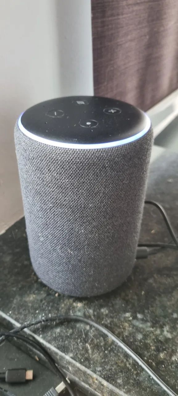 Alexa Echo Plus 3a Geração - Smart Speaker Cinza (Usado) - Foto 3