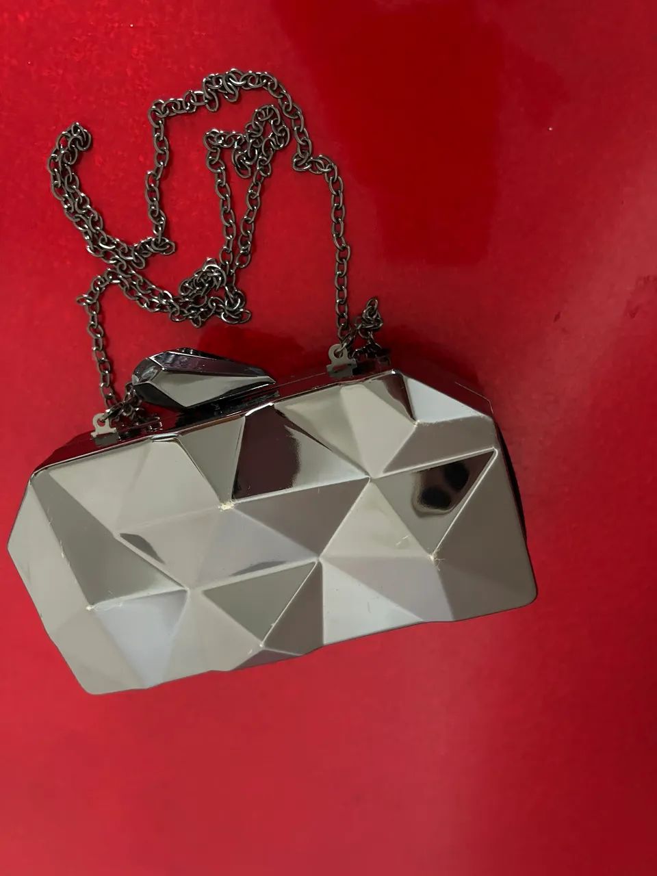 Bolsa clutch com acabamento em veludo - Foto 2