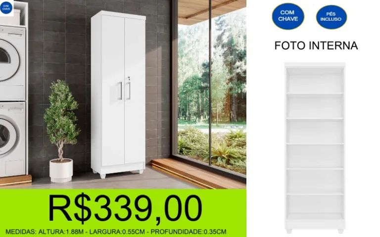 multiuso - com chave - com pés - compre e retire hoje mesmo 