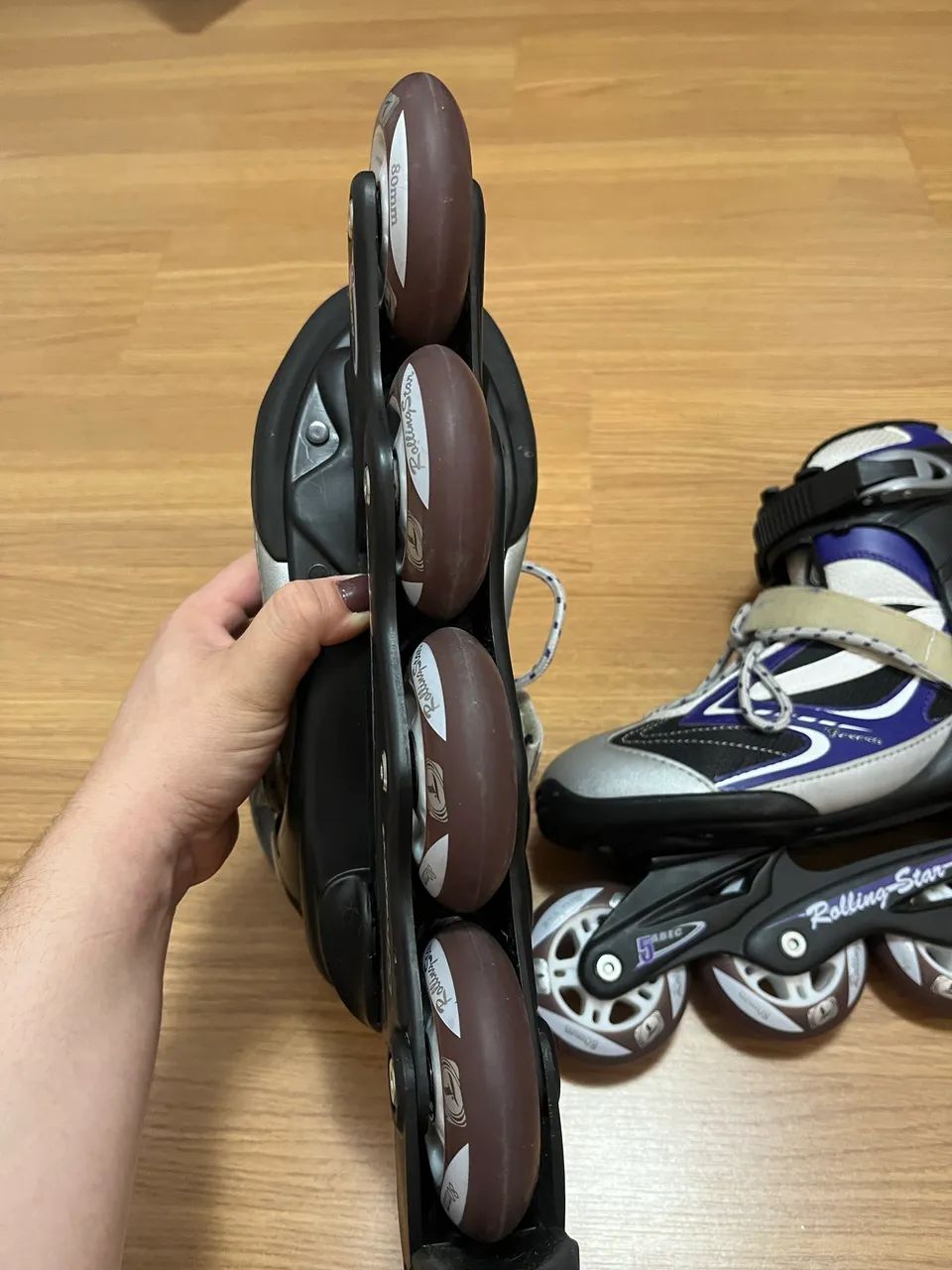 Patins Traxart Roxo 37 + kit de proteção  - Foto 3
