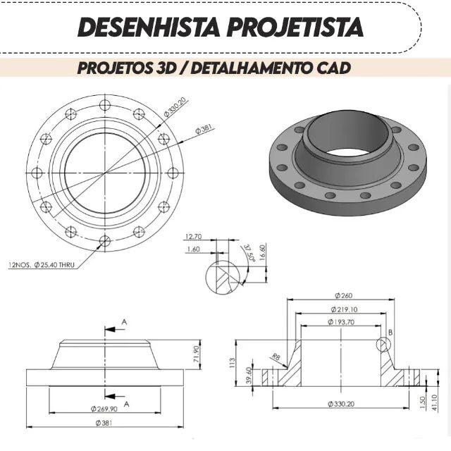 DESENHISTA PROJETISTA // DESENHO TECNICO 3D / CAD 