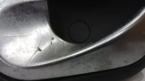 Maçaneta Interna Traseira Esquerda Megane 2006 - 2013 Prateado Traseira - Foto 4