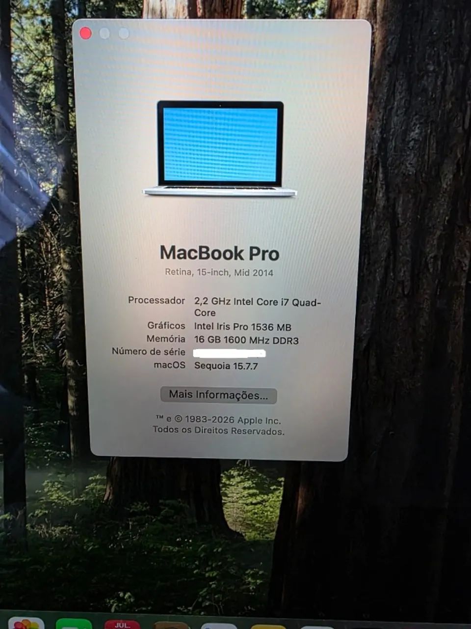 Macbook Pro 2014 Retina Core i7 Com 16 GB De Ram e 512 de SSd - Foto 4