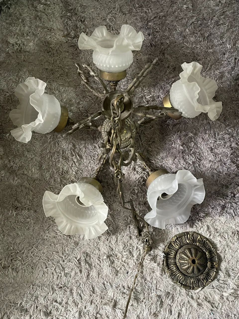 Lustre candelabro 5 pontas  - Foto 2