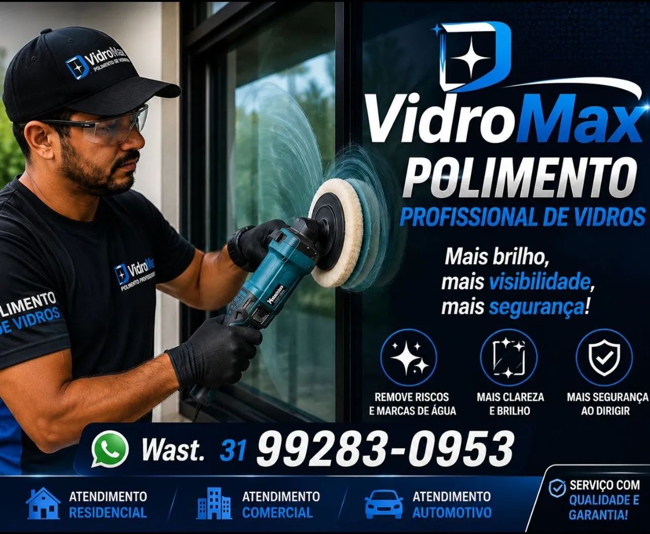 Polimento de Vidro em Geral 