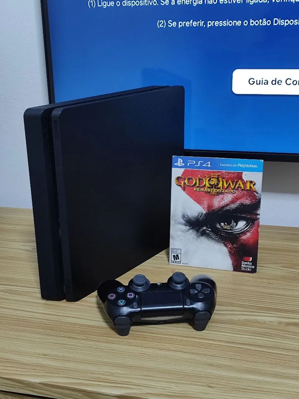 PS4 Slim + 4 jogo e controle - Aceito envio  - Foto 2