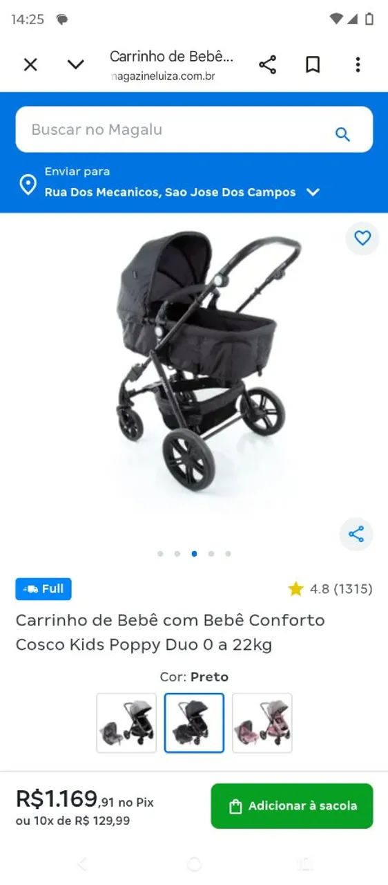 Carrinho de bebê cosco poppy  - Foto 5