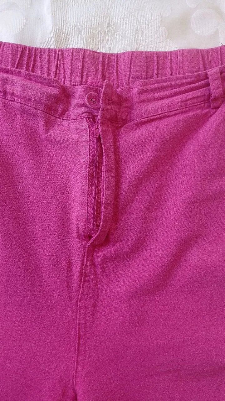 Cal ça Rosa Sarja GG (Usada ) - Foto 2