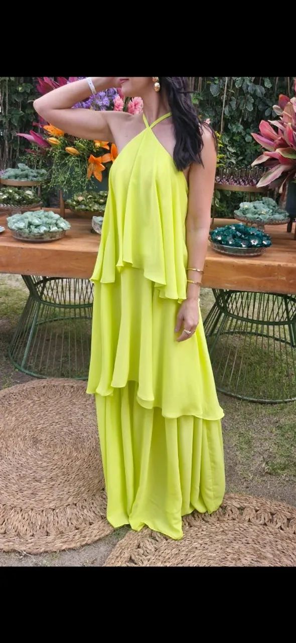 Vestido festa verde lima (P) - Foto 2