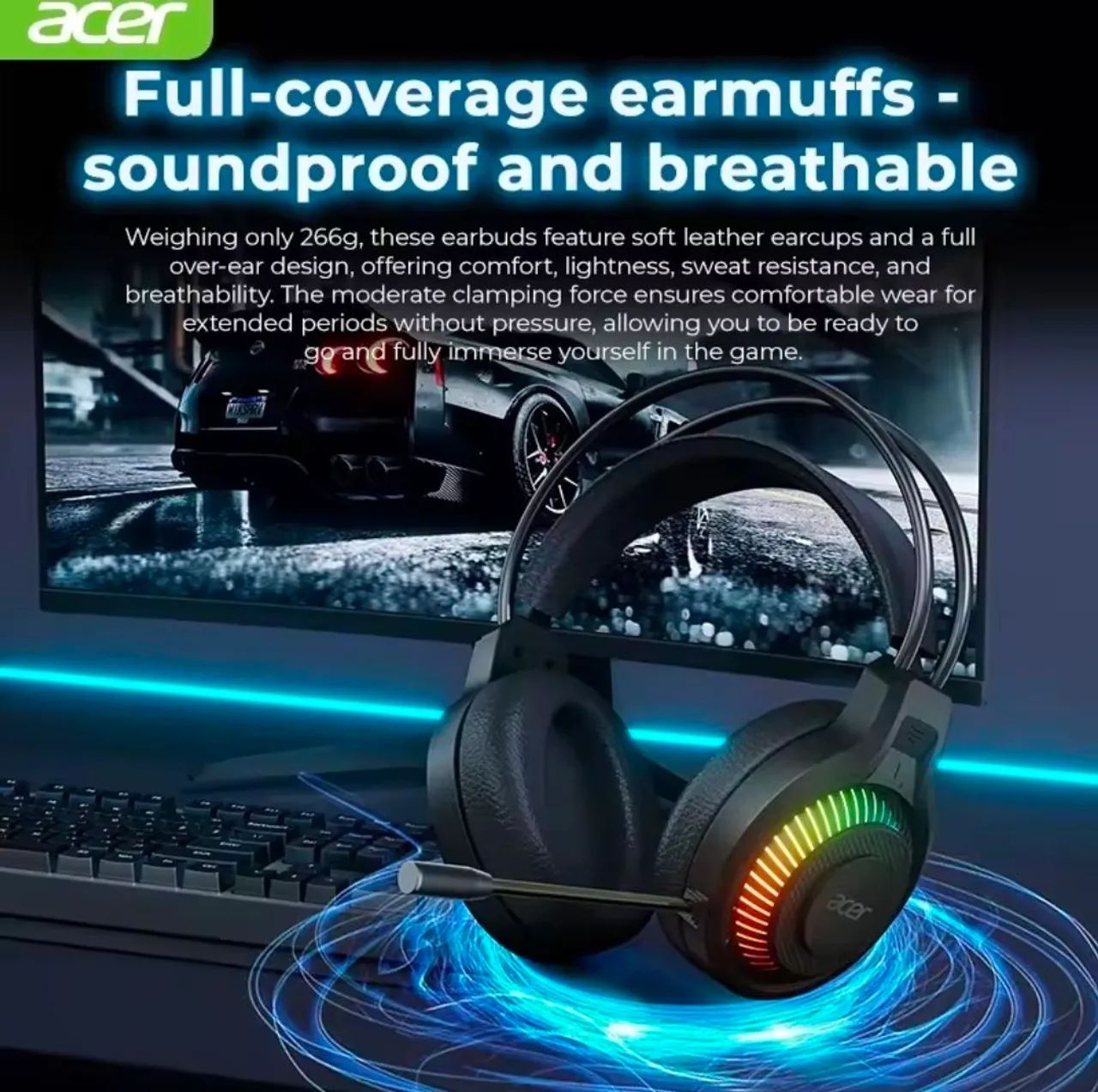 Headset Acer rgb - Foto 4