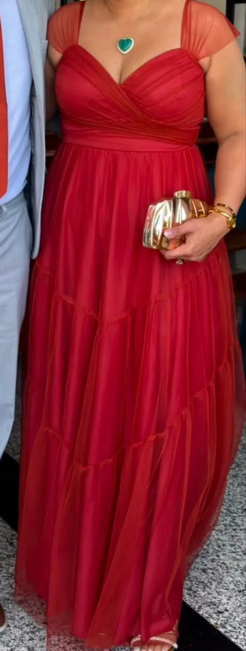 Vestido madrinha Terracota 