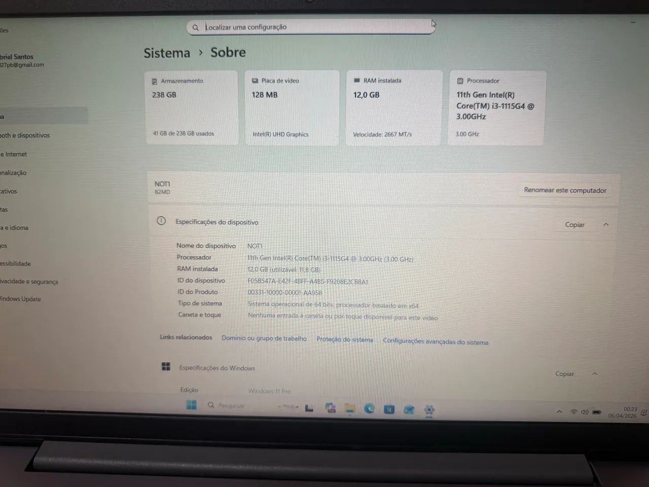 NOTEBOOK SEMI NOVO419359814677309445