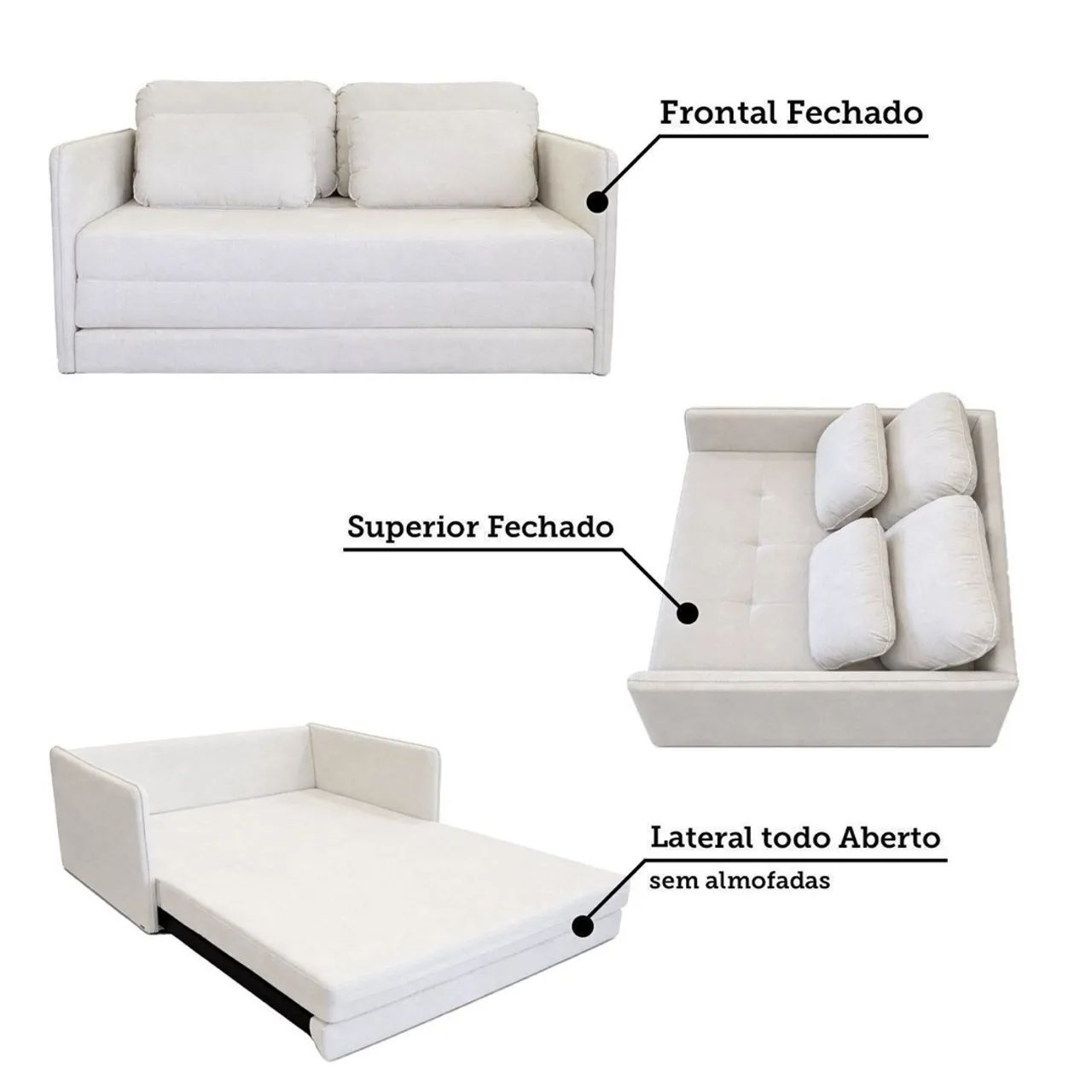 Fabricamos sob encomenda sofá cama, perfeito para flats  - Foto 4
