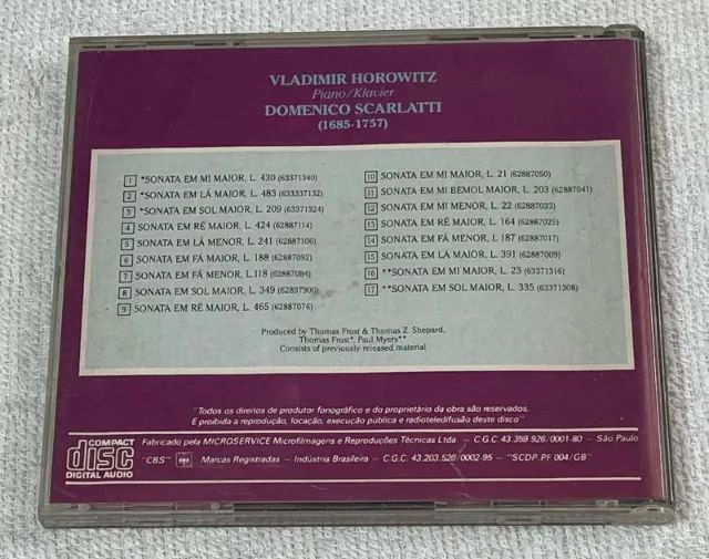 CD Vladimir Horowitz Scarlatti - Foto 3