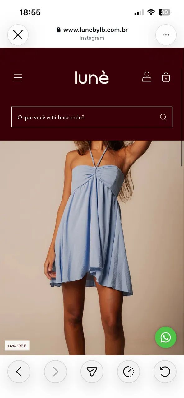 Vestido Lune Glow Azul bebê 