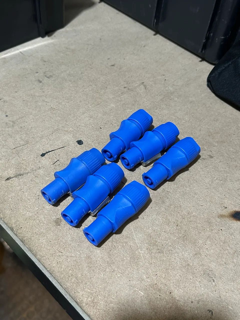 Kit 10 Plug Speakon Powercon Power In 3 Polos 20a Azul Azul - Foto 3