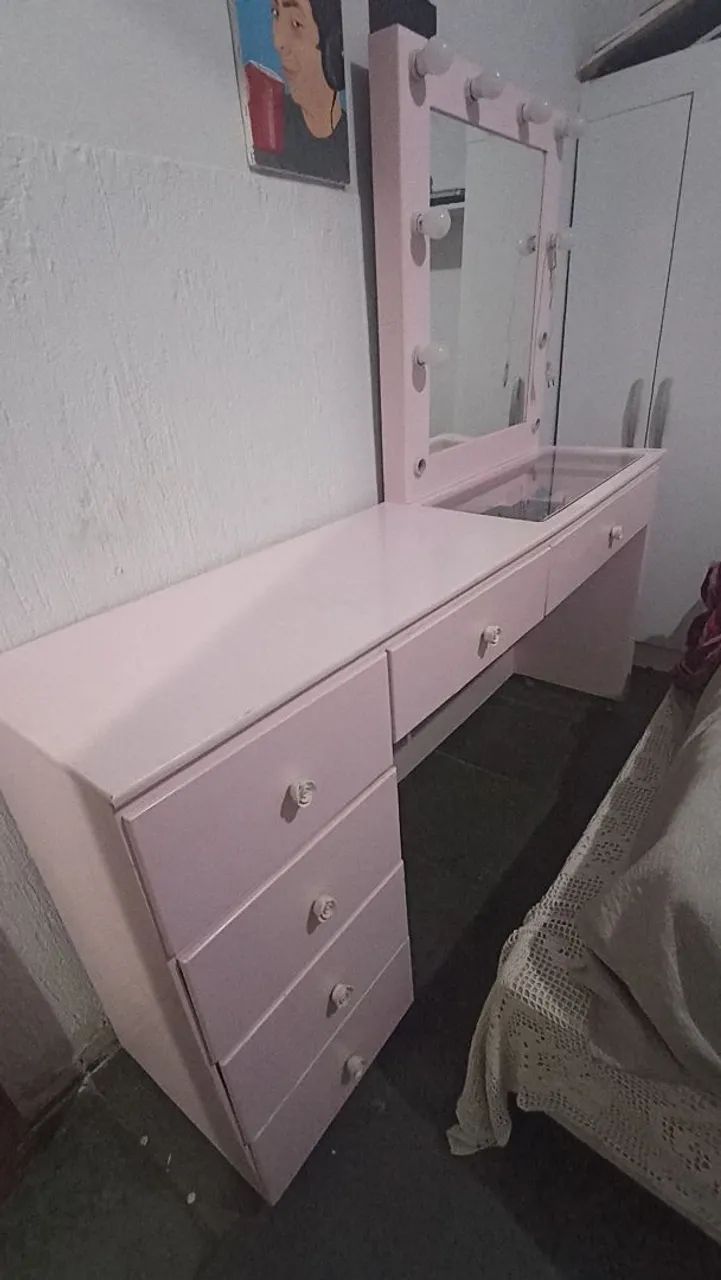 Pink Vanity Dresser
