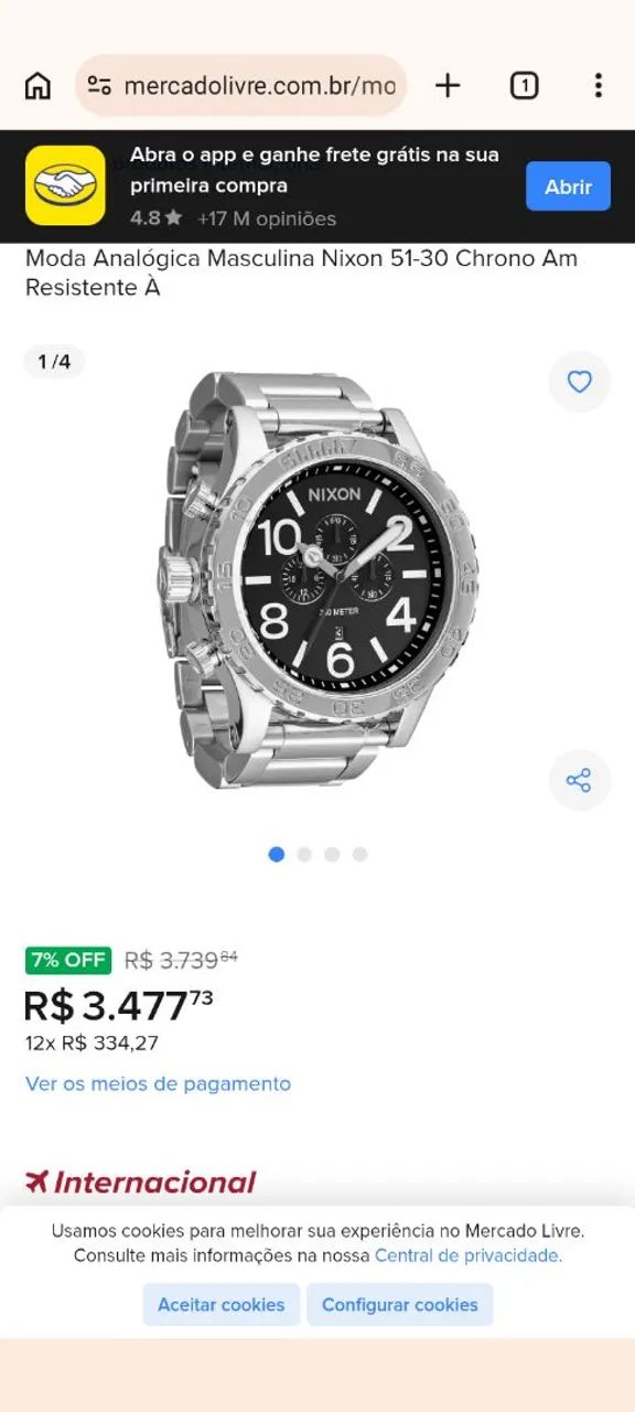RELÓGIO NIXON CHRONO - Foto 3