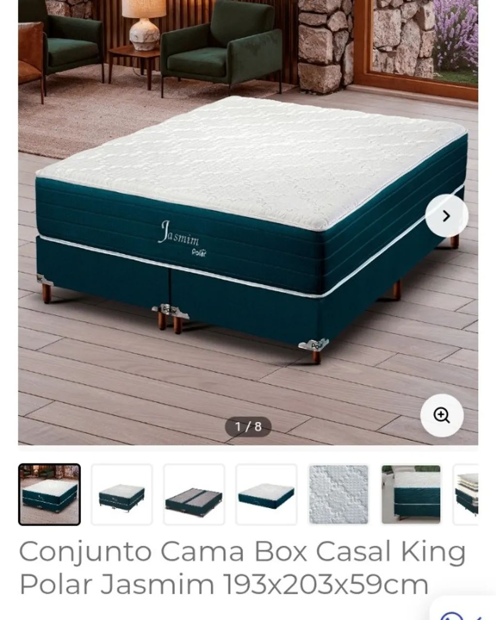 Cama king, 4 meses de uso