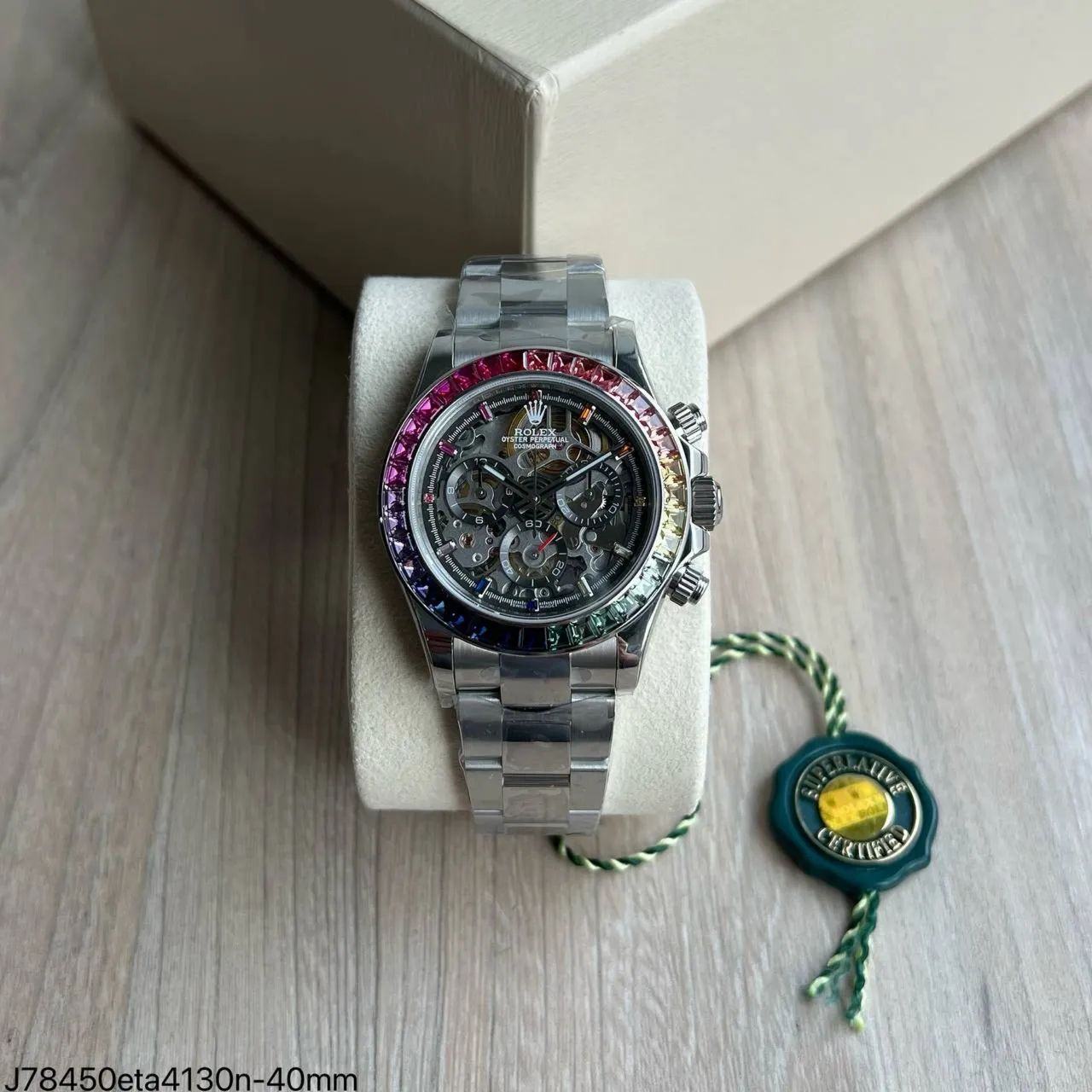 Relógio Daytona rainbow esqueleto Artisan geneve eta s/c
