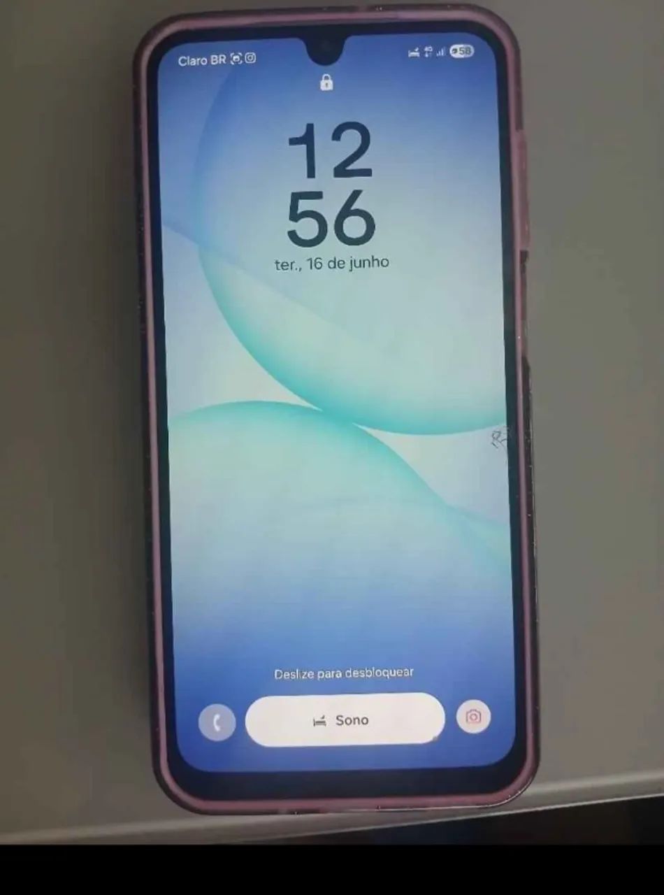 Celular A17   com caixa e com nota fiscal, acompanha carregador, a capinha e a película  - Foto 2