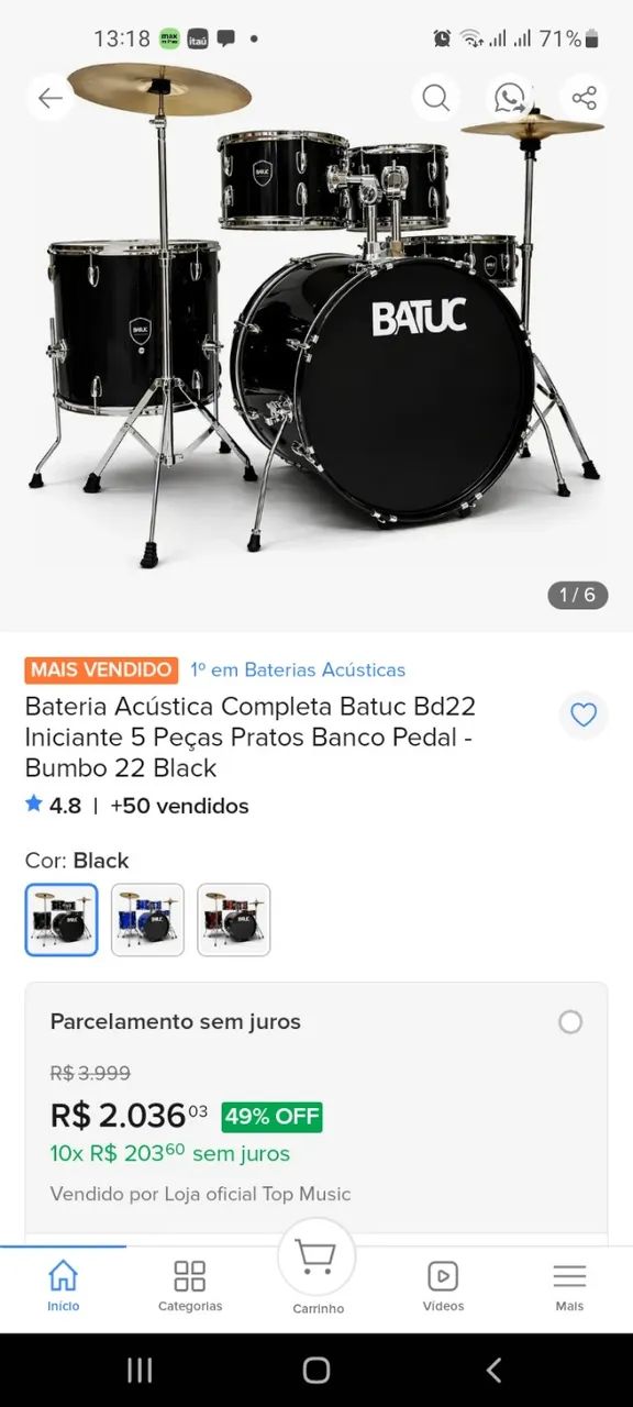 Bateria batuc profissional - Foto 3