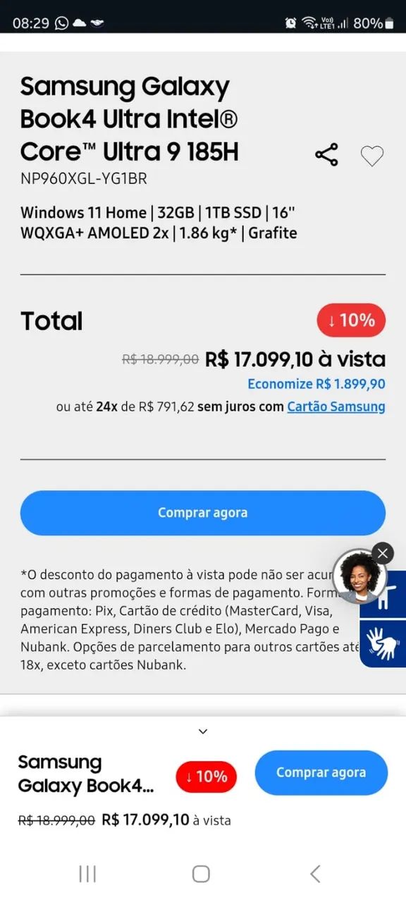 Notebook Galaxy Book4 Ultra Intel Core Ultra 9 185H - Foto 4