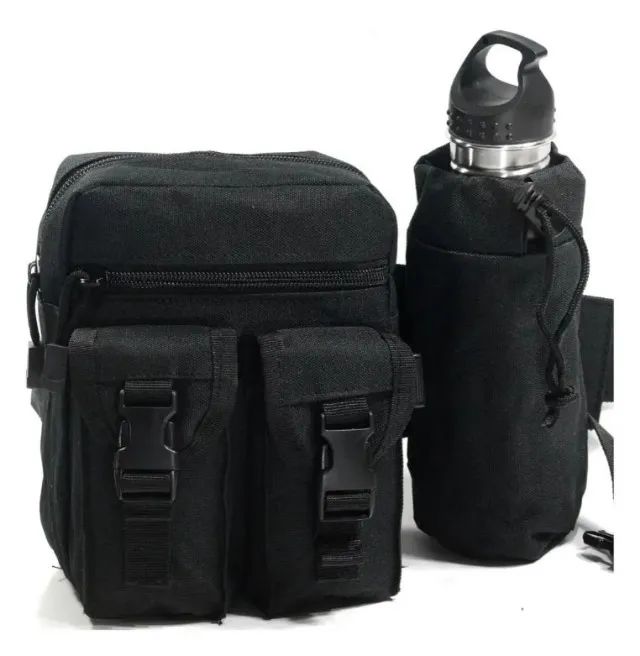 Pochete Bornal Caminhada Camping Porta Garrafa M11 Resistente - Foto 2