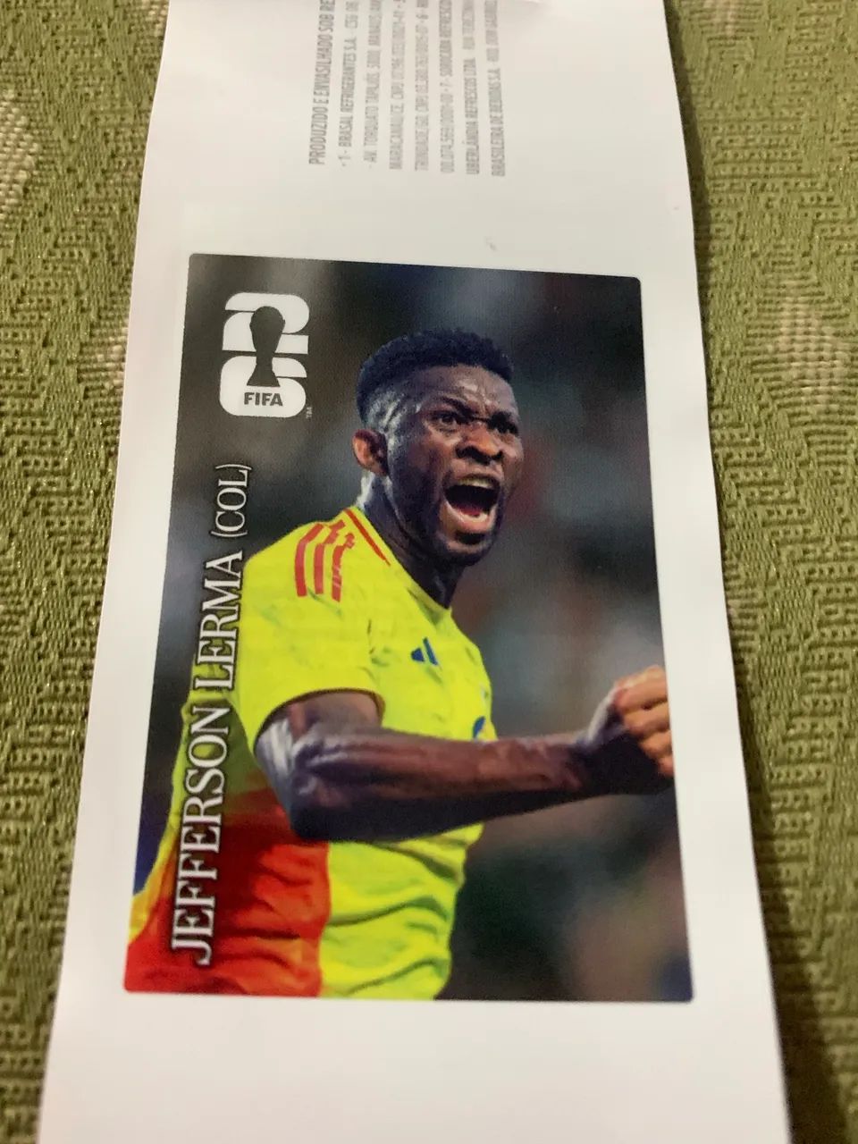 Figurinha Copa 2026 Jefferson Lerma no Rótulo original - Foto 3
