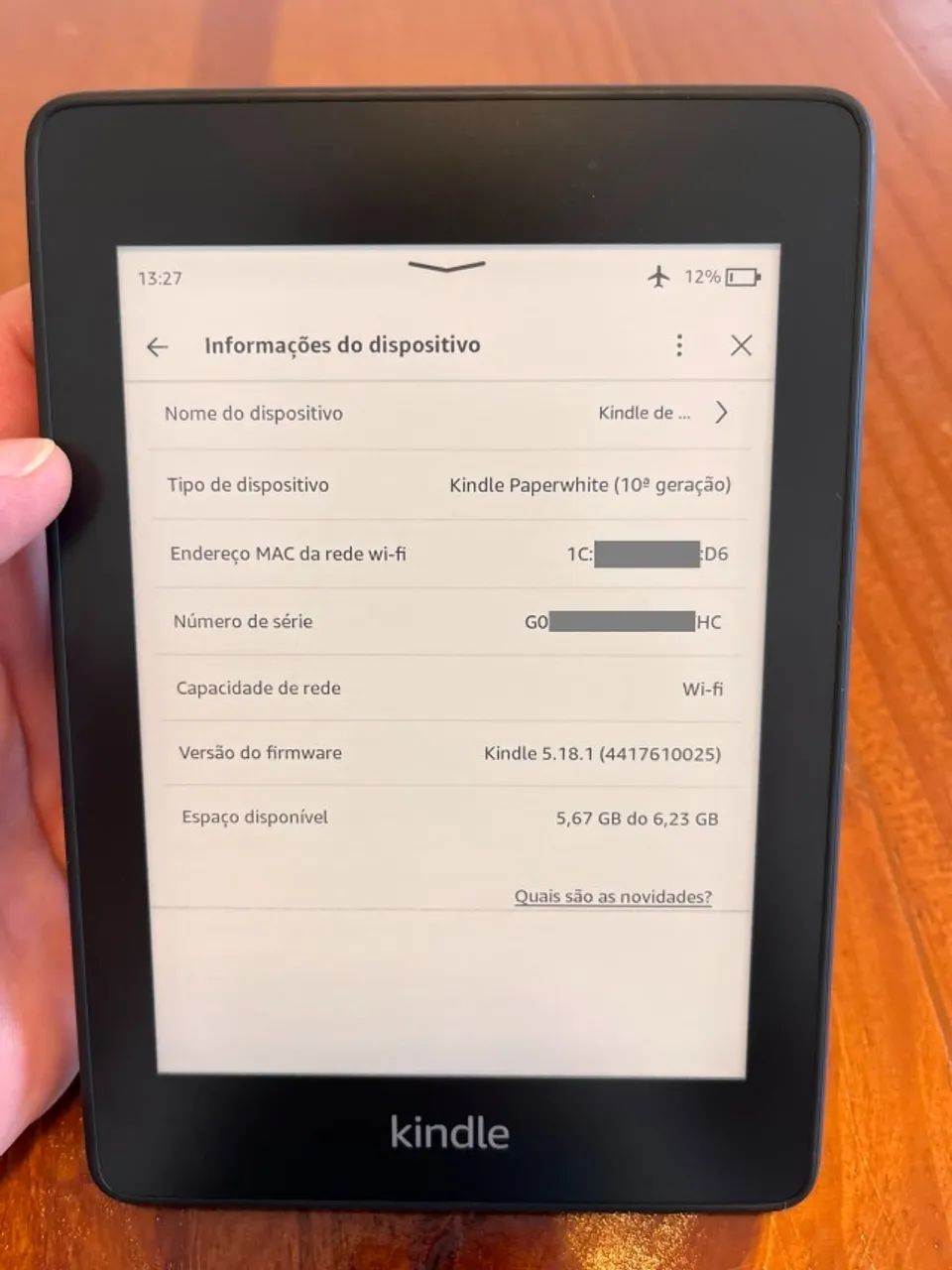 Kindle Paperwhite 10ª Geração 8 GB em ótimo estado com Capa - Foto 3