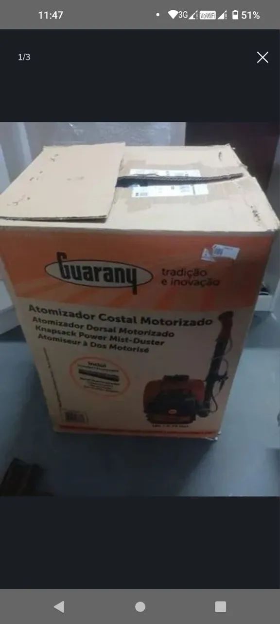 Atomizador Costal Motorizado G59 (18 L) Guarany ( novo - nunca utilizado)