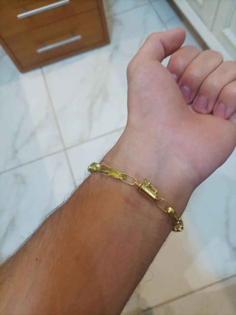 Pulseira modelo elo trançado  - Foto 2