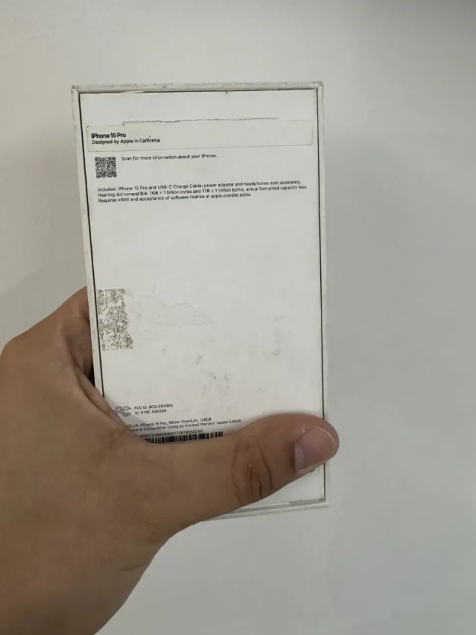 CAIXA DE IPHONE 15 PRO 128GB BRANCO  - Foto 5