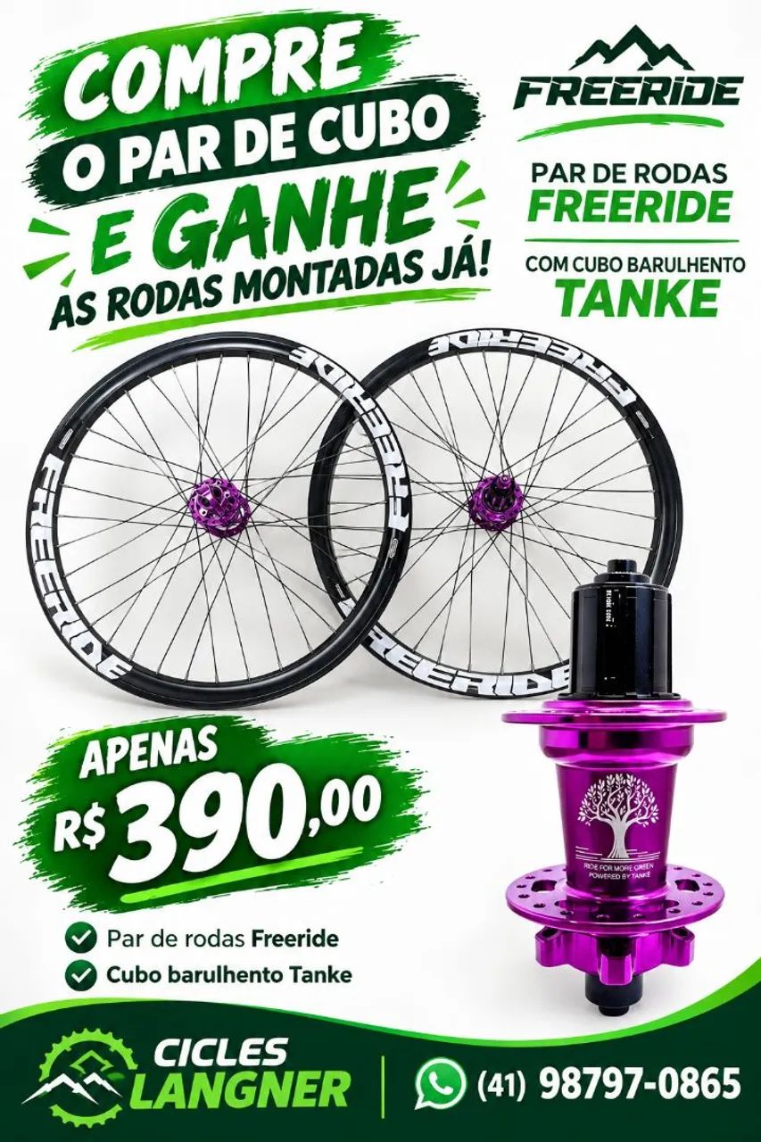 Compre o cubo e ganha a roda montada 